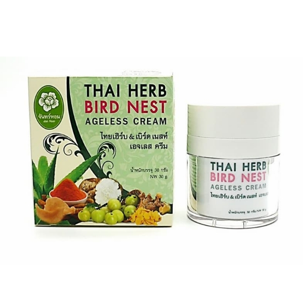 ครีมบำรุงหน้า ไทยเฮิร์บ & เบิร์ด เนสท์ เอจเลส ครีม 1 กระปุก