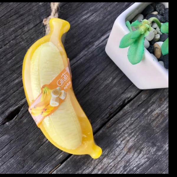 สบู่ผลไม้ กล้วยลูก แพค 3 ก้อน