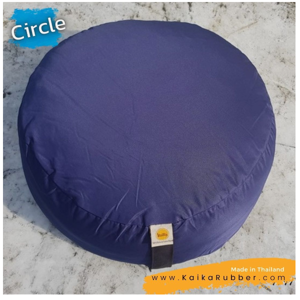 เบาะรองนั่งสมาธิ Kaika  รุ่น Circle  สีกรม ผ้ากันน้ำกันไรฝุ่น