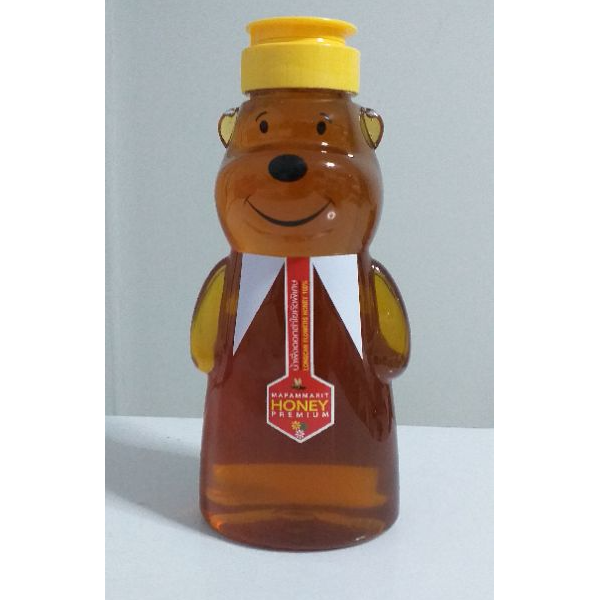 #น้ำผึ้ง#น้ำผึ้งแท้#น้ำผึ้งมาบอำมฤต น้ำผึ้งดอกลำไยคัดพิเศษ ขวดหมีแดง ปริมาณ 520 กรัม/1 ขวด