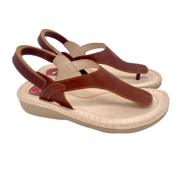 รองเท้าแตะหนังแท้เพื่อสุขภาพฟินเนสซ่า รุ่น Olivia Brown Size 35