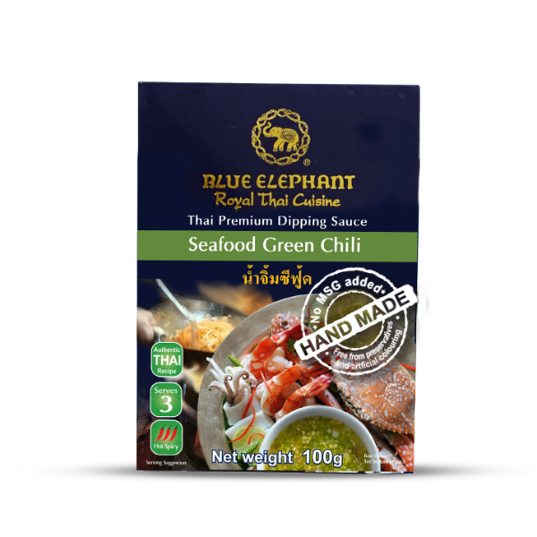 BLUE ELEPHANT บลูเอเลเฟ่นท์ น้ำจิ้มซีฟู๊ด เกรดพรีเมียม 100 กรัม จำนวน 4 ชิ้น 