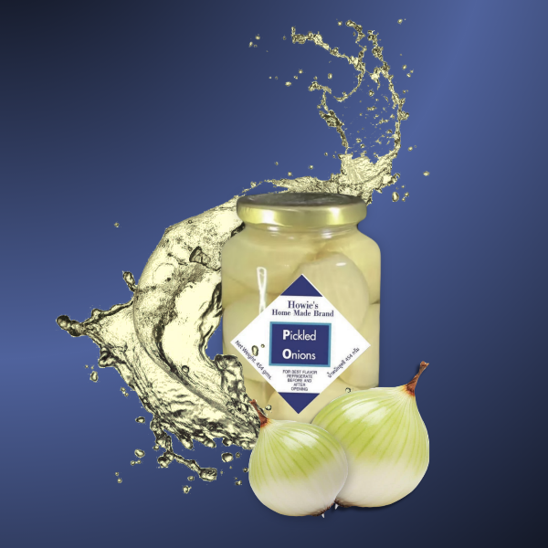 Howie&rsquo;s Homemade หัวหอมดอง สดใหม่ รสชาติเข้มข้นลงตัว (454 กรัม)