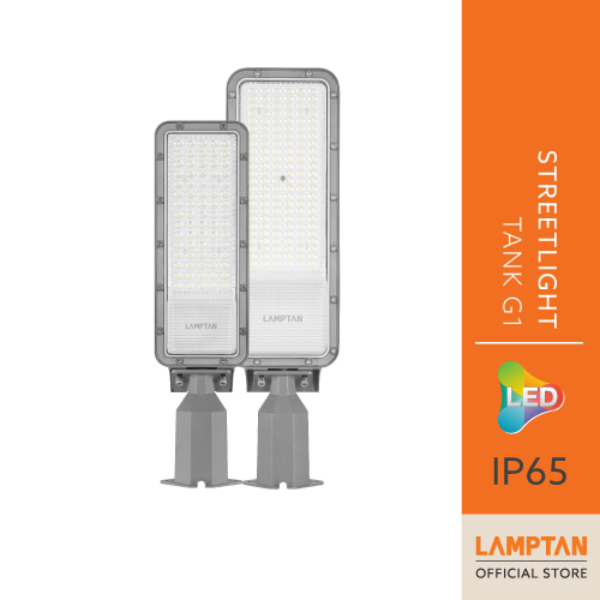 LAMPTAN โคมไฟถนน LED Streetlight TANK Gen1 IP65 30W แสงขาว กันน้ำ 100% ปรับทิศทางแสงได้ แสงขาว